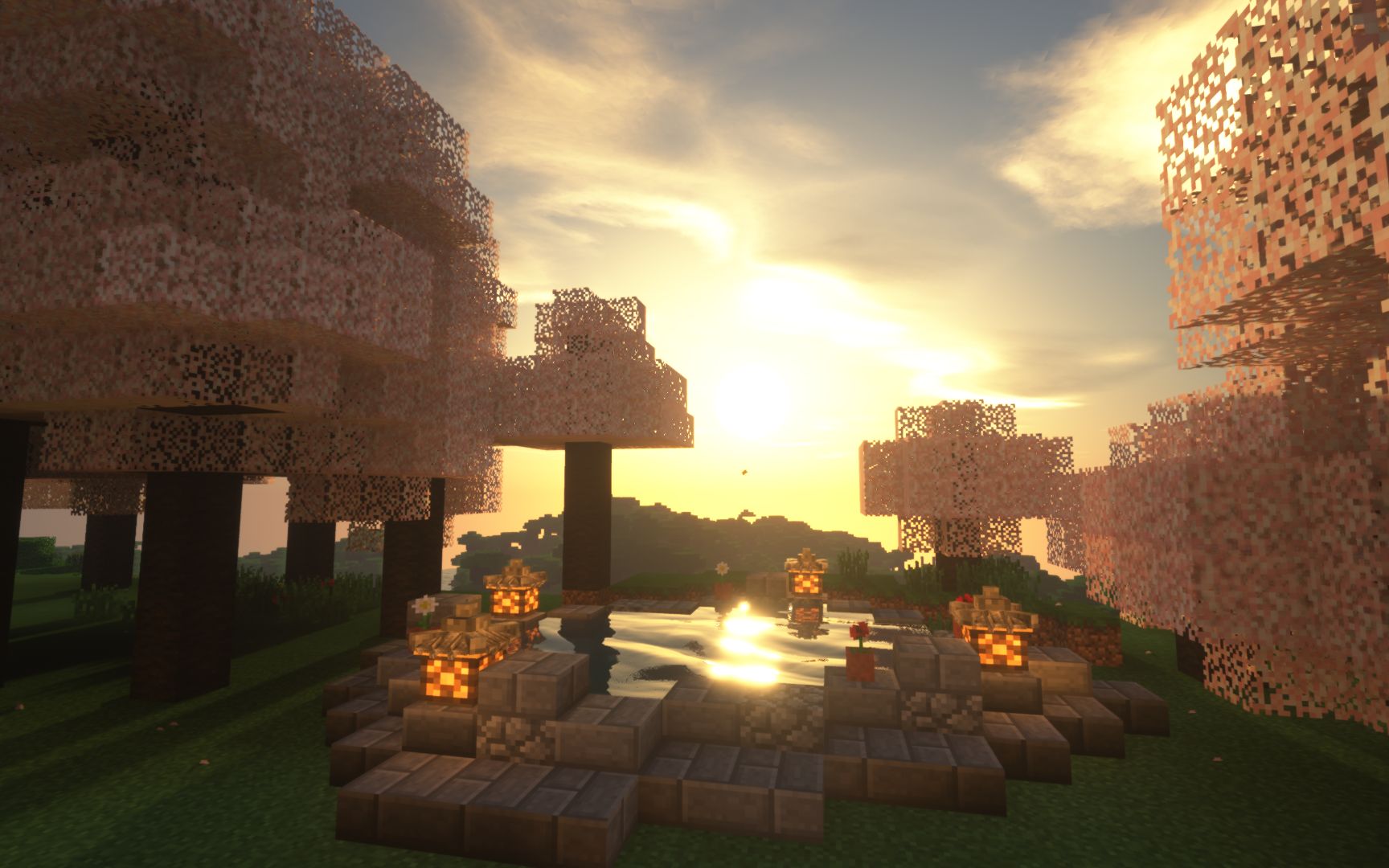 【minecraftx东方】夕阳下的博丽神社