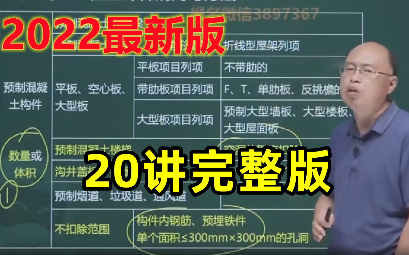 [图]【2022完整版】造价土建计量-精讲冲刺强化班-吴新华【重点推荐，有讲义】