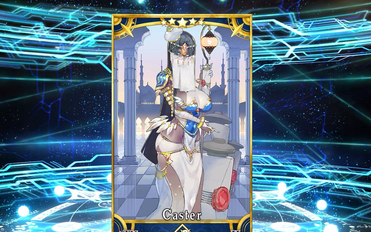 fate grand order 不夜城的caster 灯神 攻击宝具技能演示_哔哩哔哩