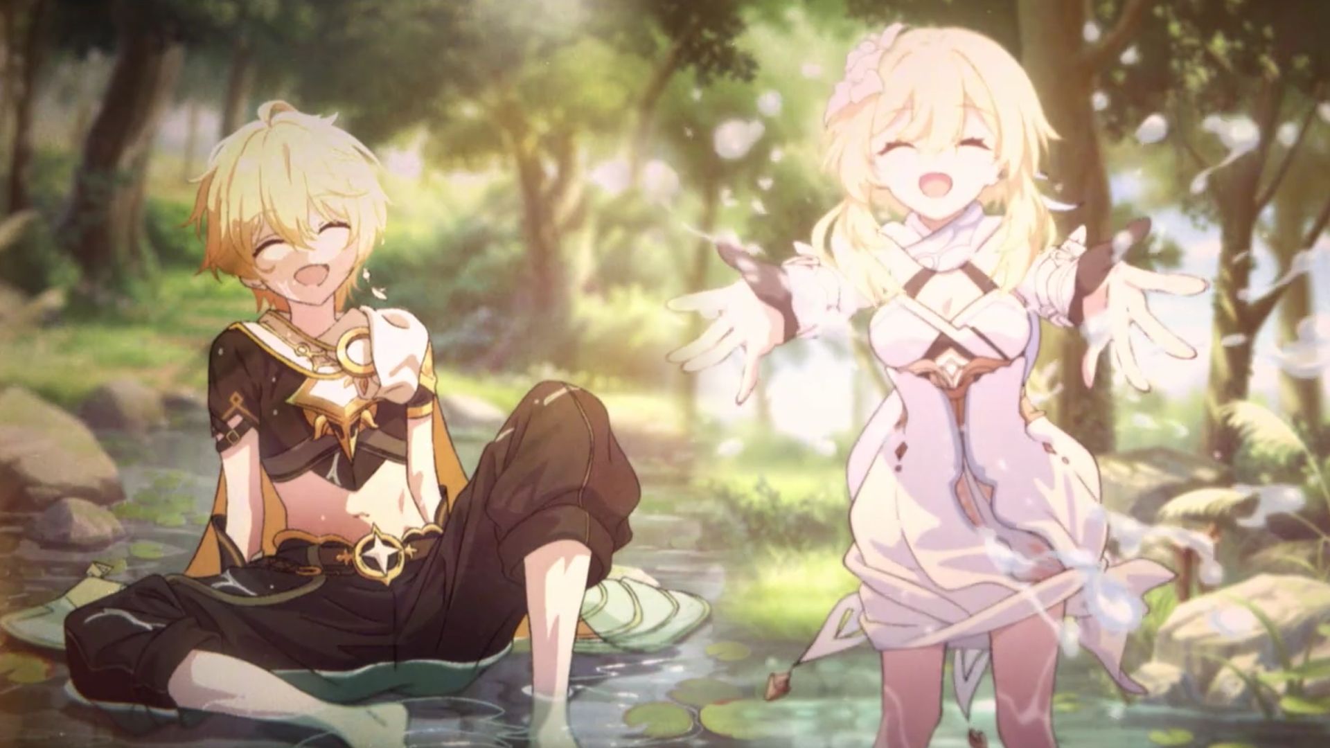 《原神》「未行之路」荧之空双子拼接对比版动画短片