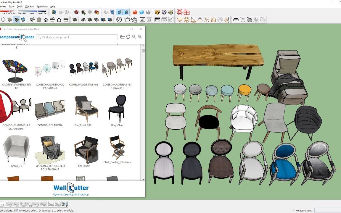 免费Sketchup 3D模型库插件  组件查找器Component Finder哔哩哔哩bilibili