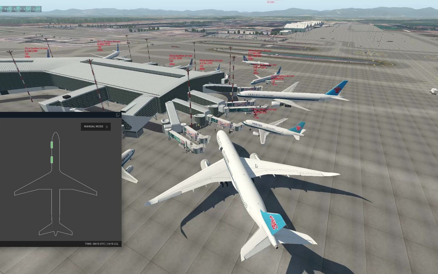 [xplane11] 广州白云机场zggg廊桥测试