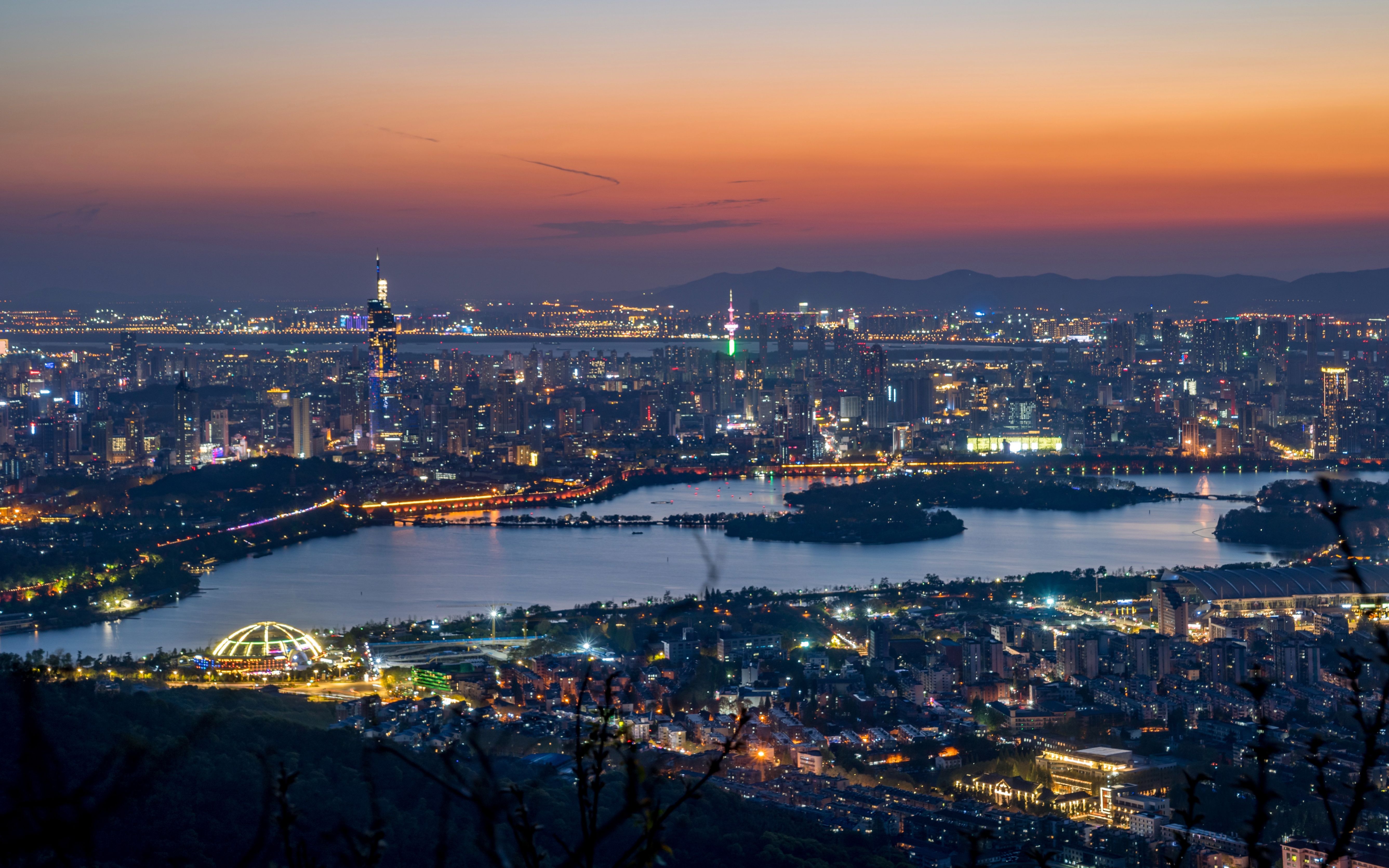 「ultra4k hd」南京紫金山巅日转夜延时摄影