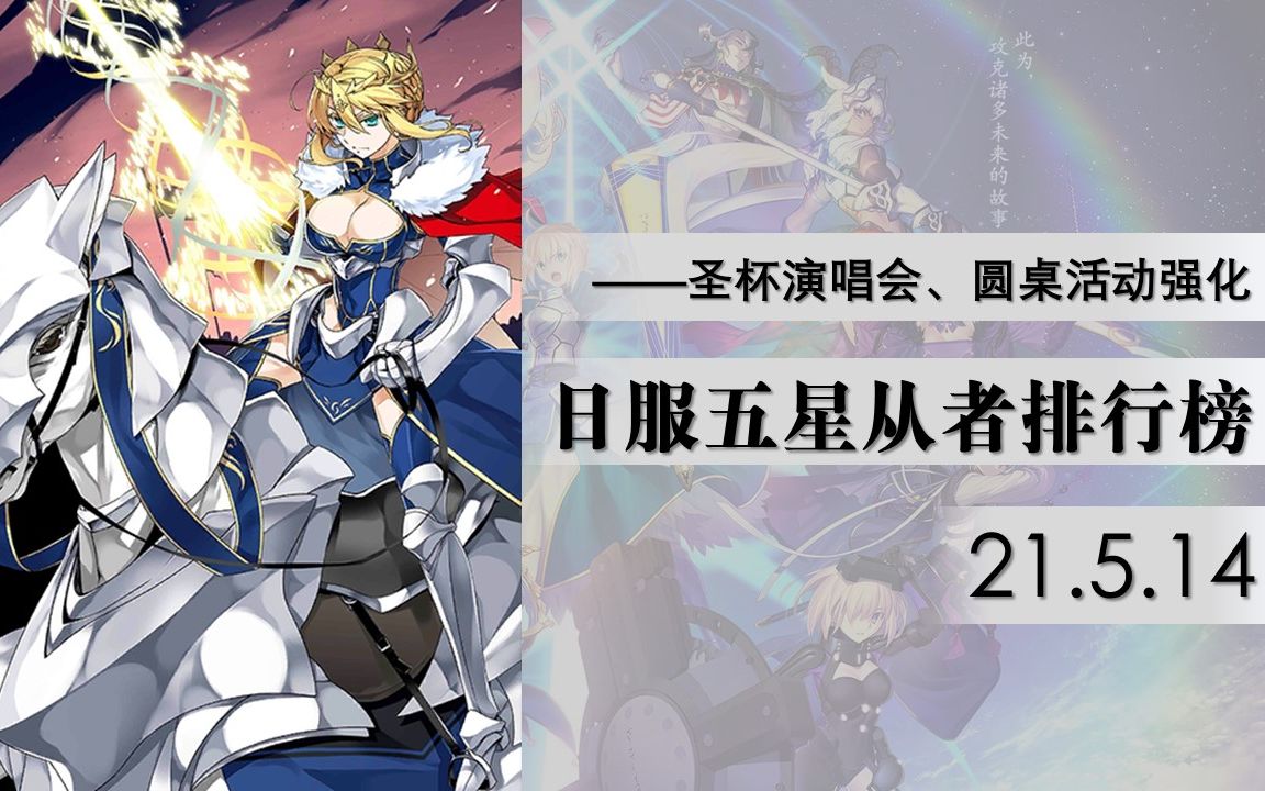 【FGO/日服】五星全从者强度排行榜——圣杯演唱会、圆桌活动强化(21.5.14)哔哩哔哩bilibili