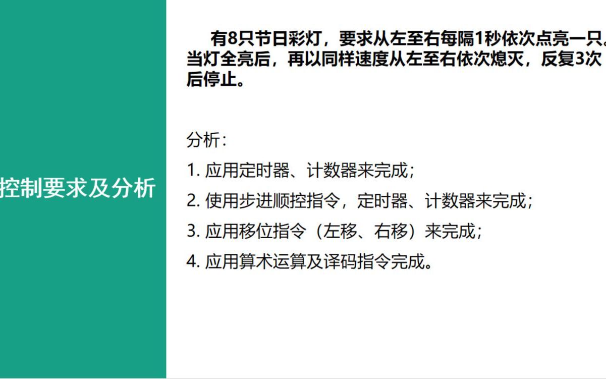 [图]三菱PLC编程示例——八盏灯循环点亮