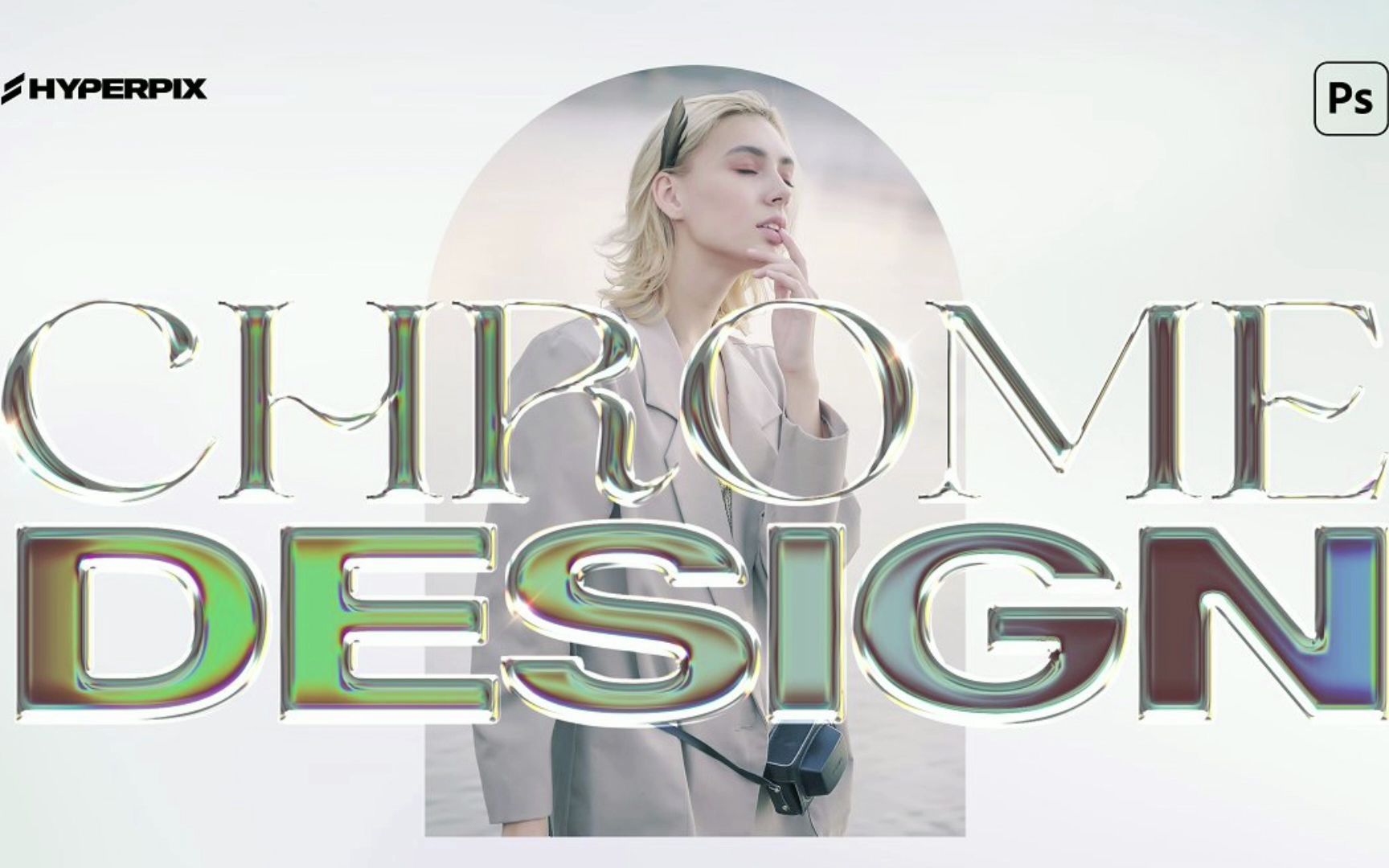 潮流酸性金属摇滚哥特dj镀铬立体字设计ps特效模版欣赏