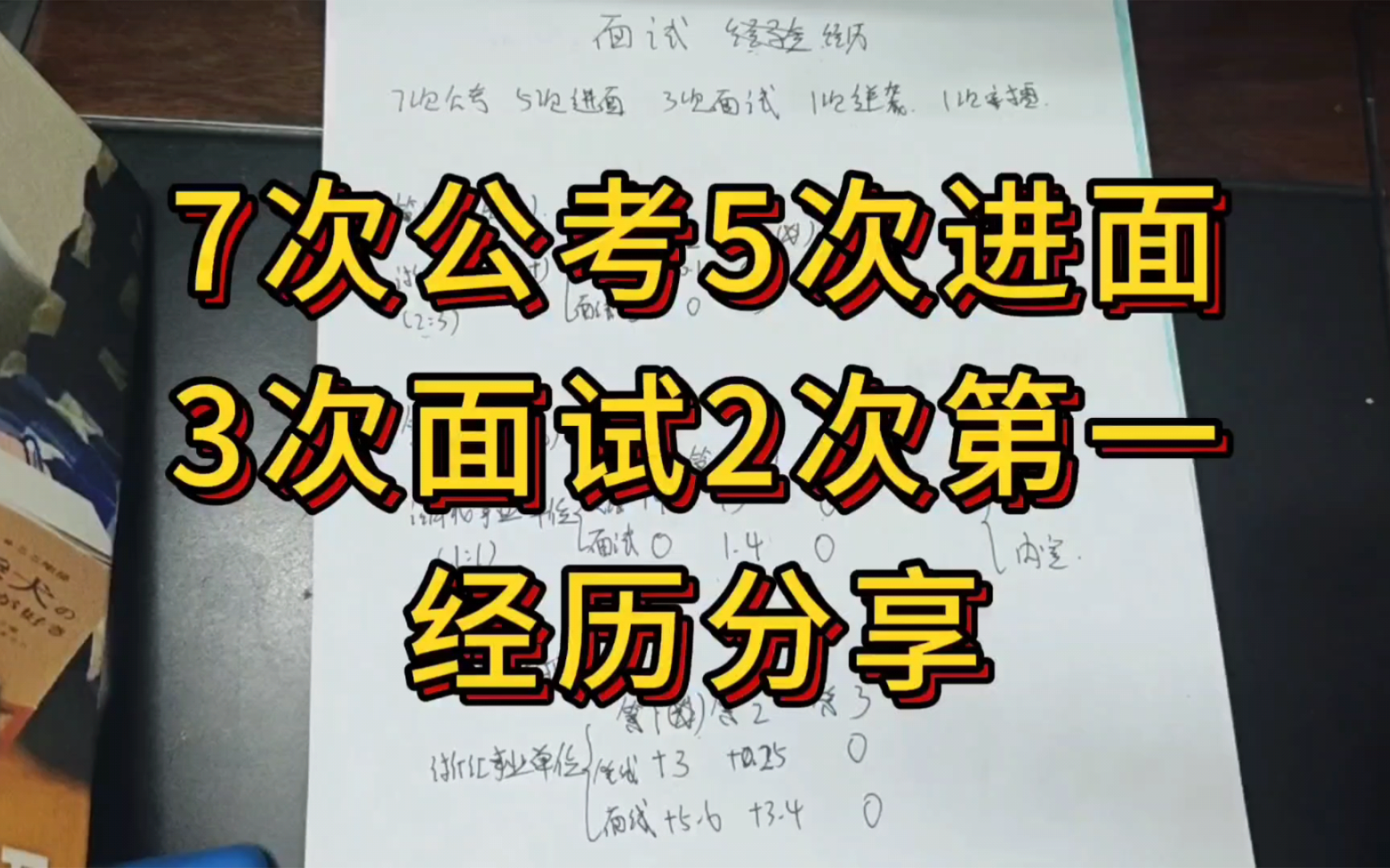 面试经历分享:公考7次 进面5次 面试3次 第一2次 失败1次哔哩哔哩bilibili