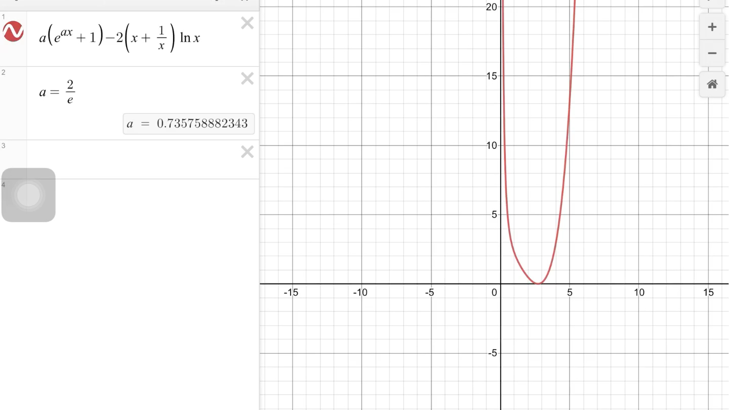 高中数学【导数】a(e^ax+1)2(x1/x)lnx函数直观图像哔哩哔哩bilibili