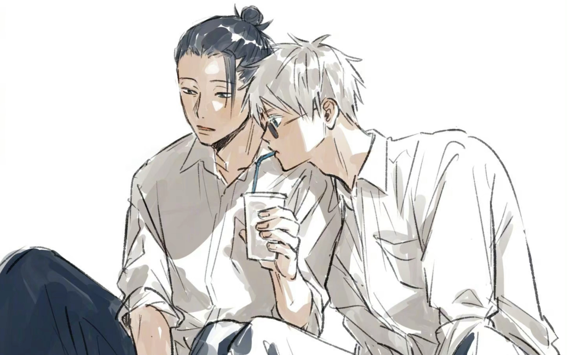 现实中的五条悟和夏油杰