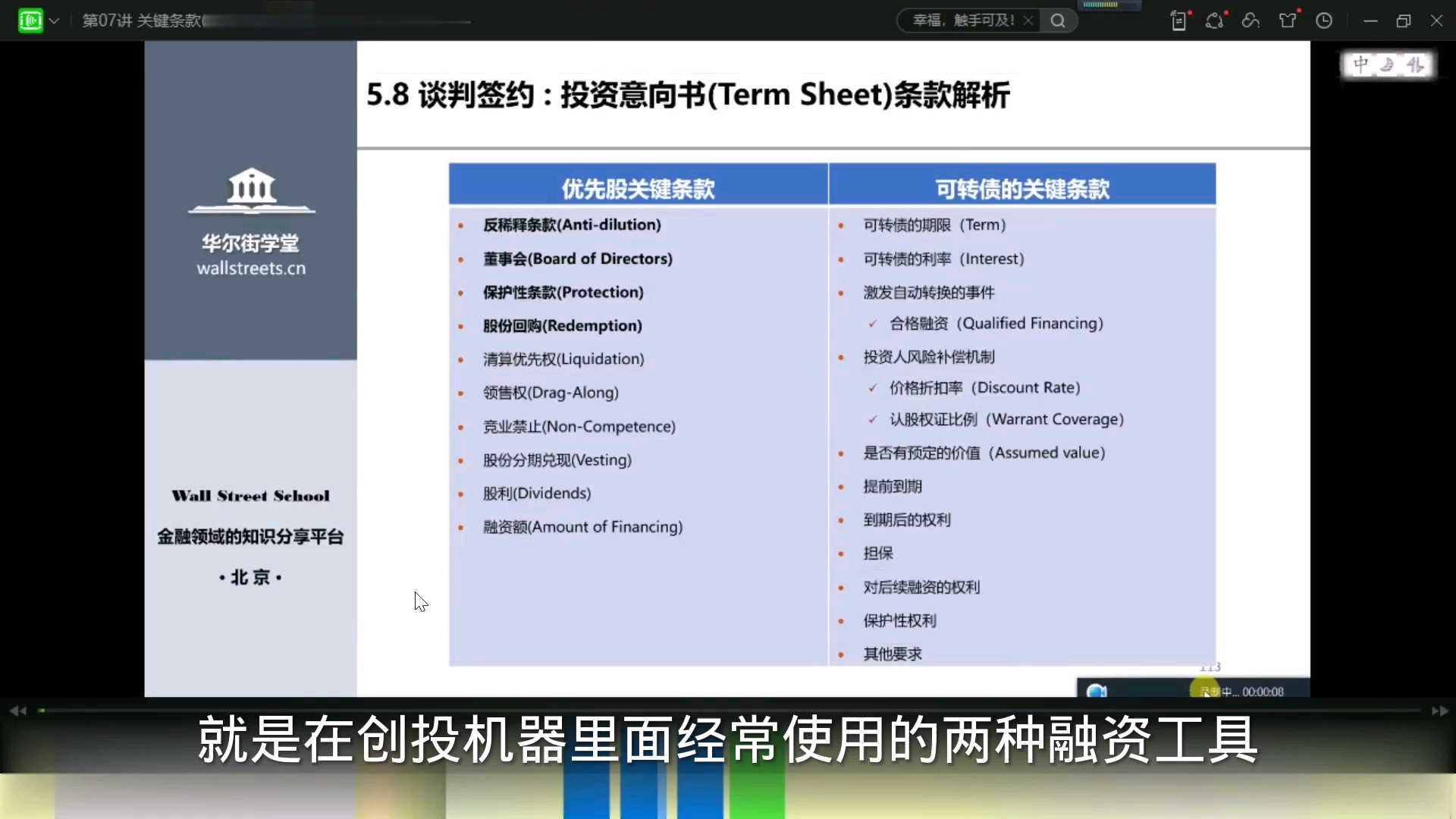 私募基金全面解析:第二章?私募基金的募投管退:第七节课:关键条款哔哩哔哩bilibili