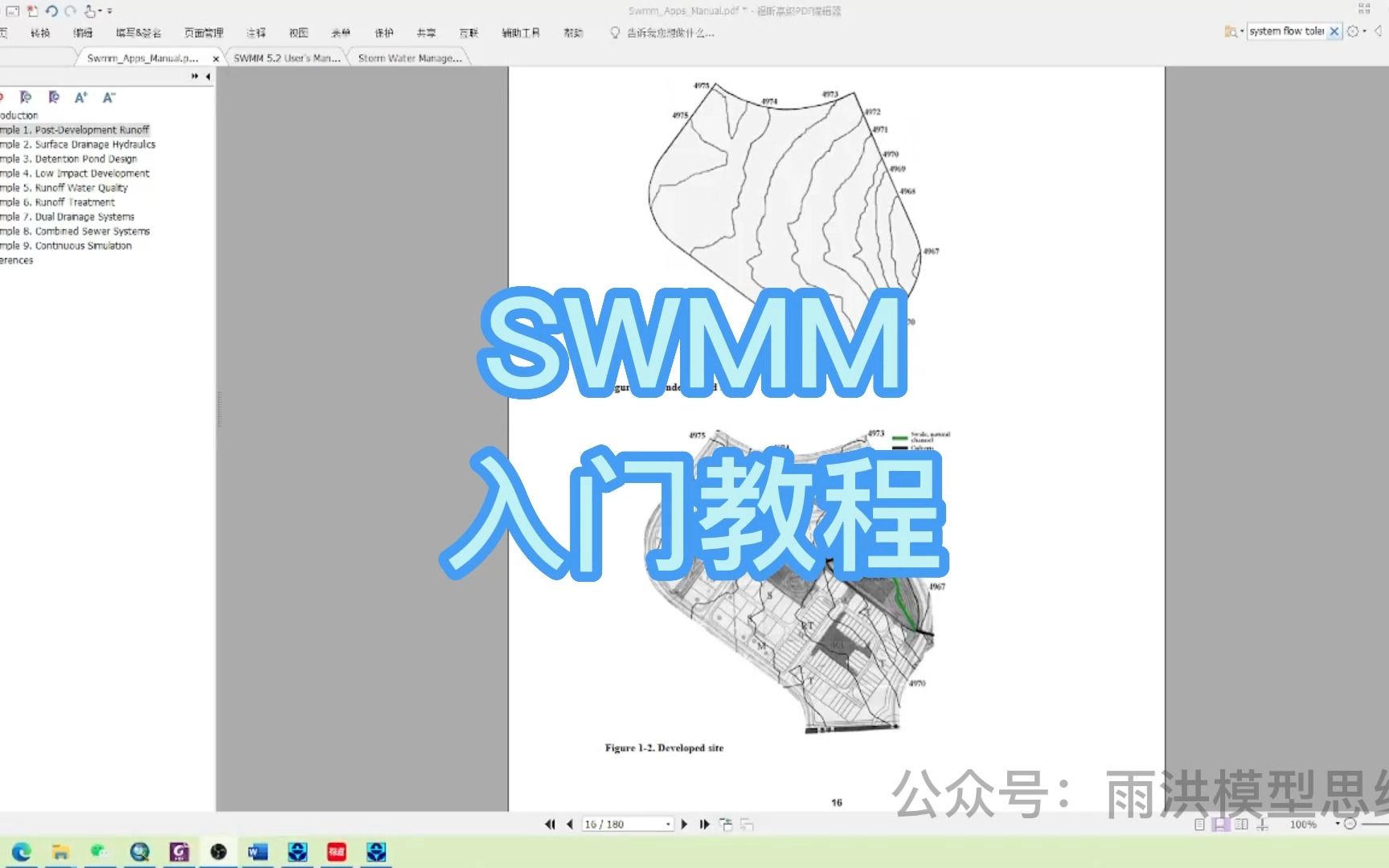 SWMM入门教程41(案例):场地开发前后峰值流量模拟哔哩哔哩bilibili