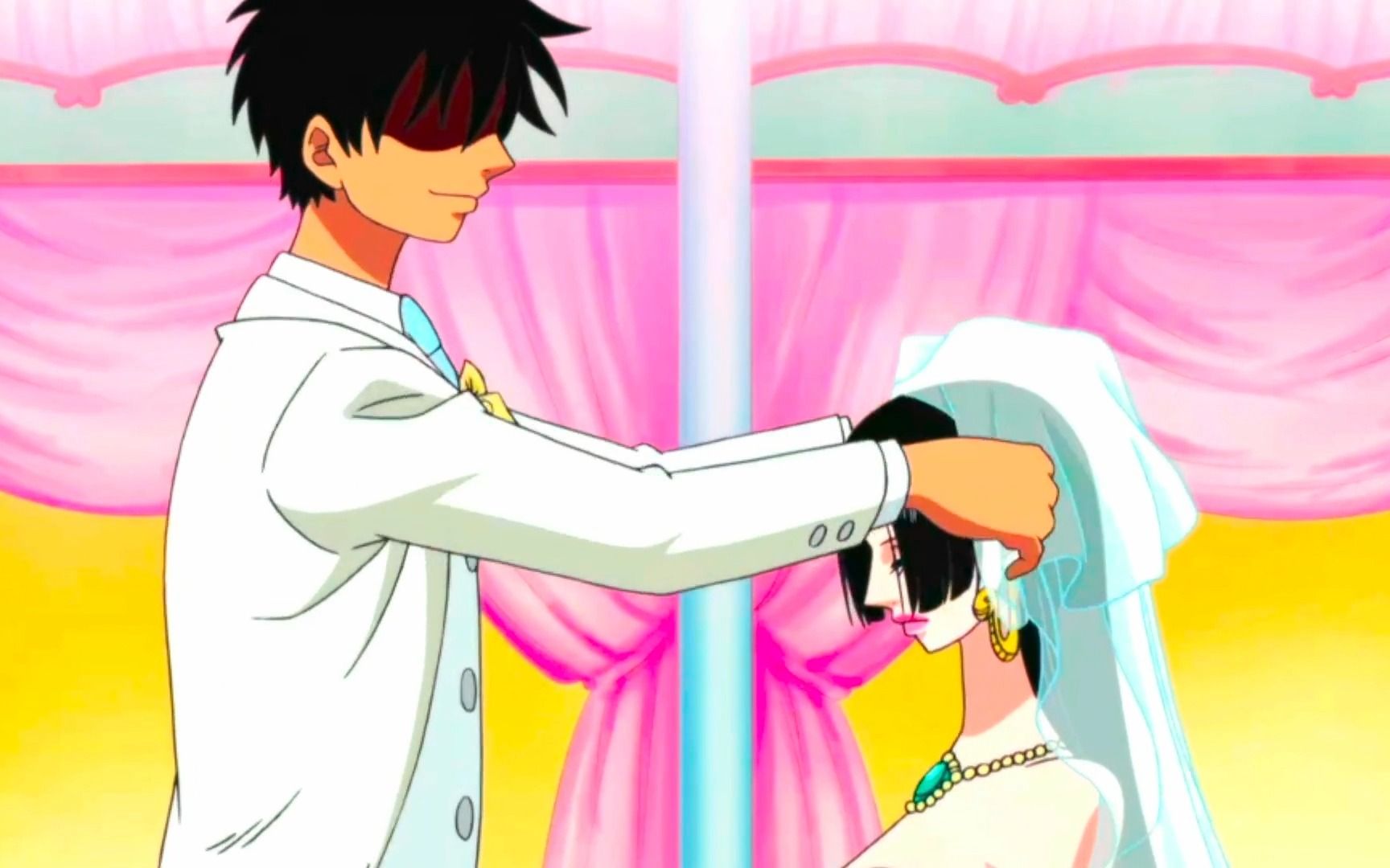 欢迎参加草帽小子路飞与女帝汉库克的婚礼现场