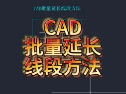 Télécharger la video: CAD批量延长线段方法