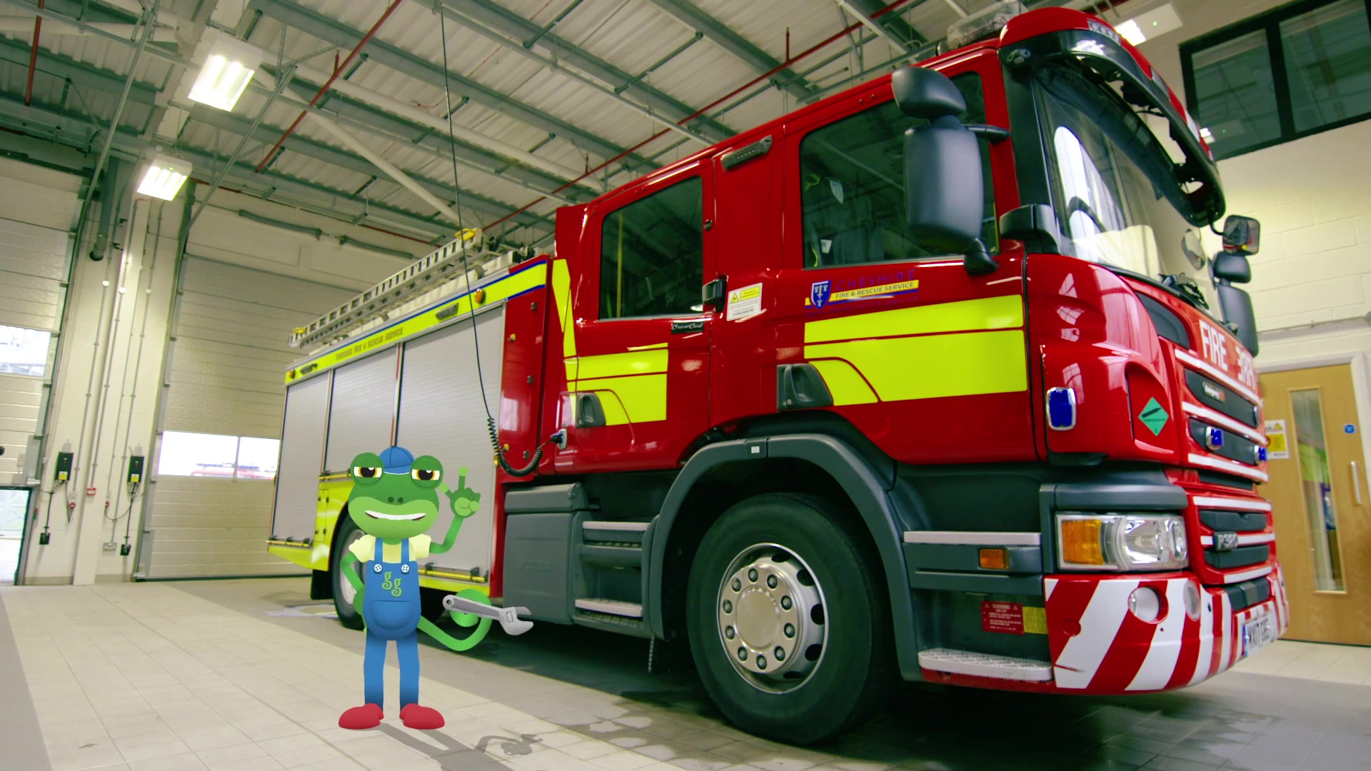 [图]Gecko's Garage动画片 1080高清儿童早教视频： Real Fire Trucks For Children