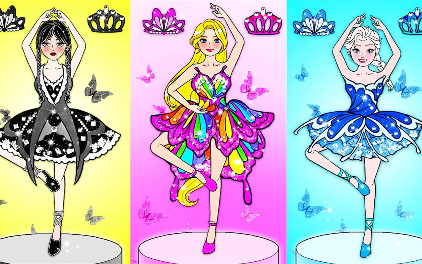 纸娃娃动画:芭蕾舞挑战,谁能赢得比赛,谁就能和王子共进晚餐?