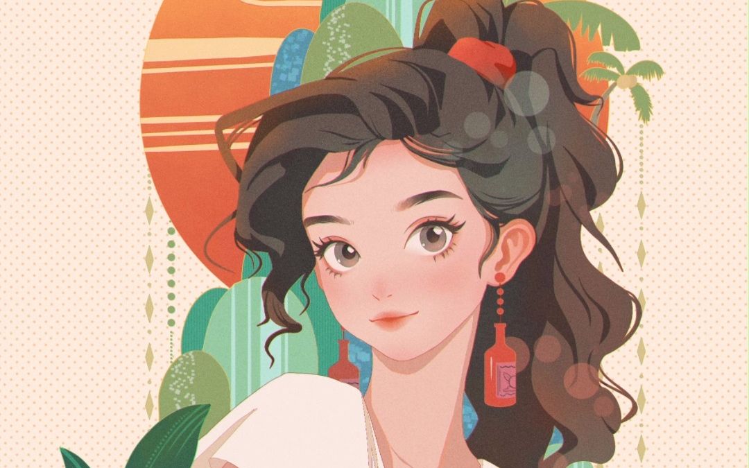 【artstudio pro绘画过程录屏】绿岛椰风2