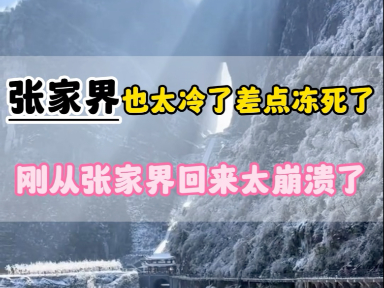 1月8号张家界下雪了,天门山的雪景雾凇真的太漂亮了.#张家界旅游攻略 #张家界旅行 #天门山 #凤凰古城哔哩哔哩bilibili