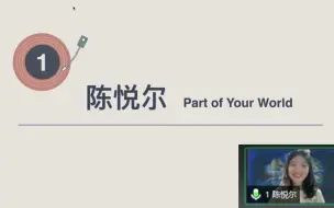 Download Video: 陈悦尔 Part of Your World | 2022年中国人民大学苏州校区十佳歌手大赛半决赛A组