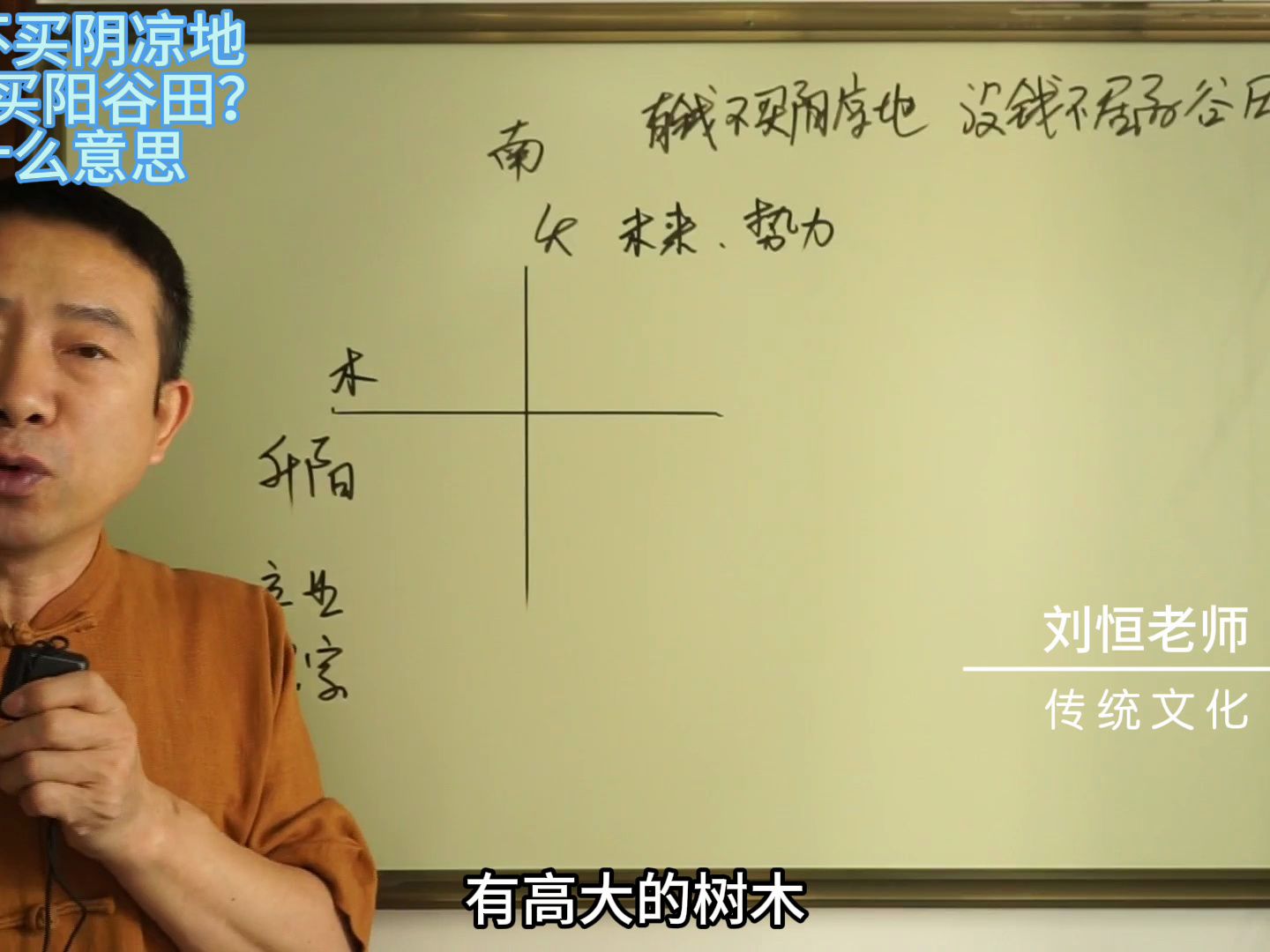 刘恒易经:有钱不买阴凉地 没钱不买阳谷田?是什么意思哔哩哔哩bilibili