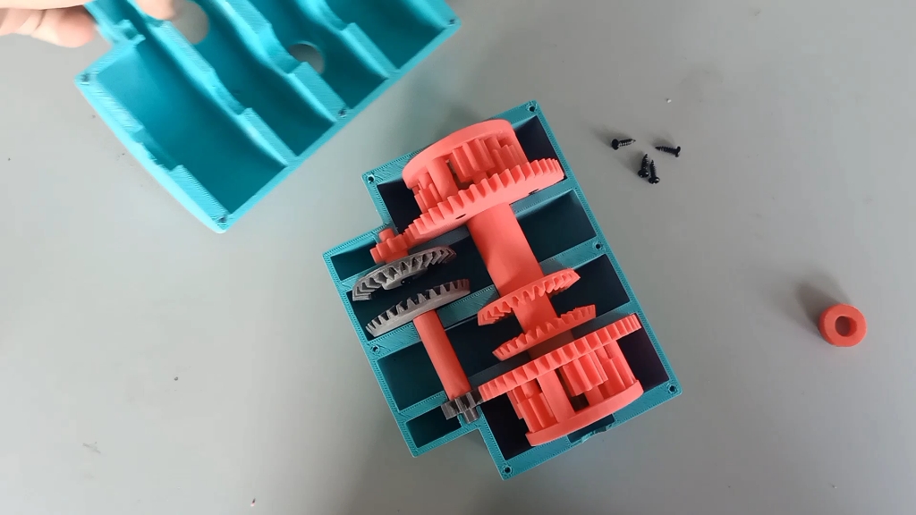 双流传动波箱(3d打印实物)