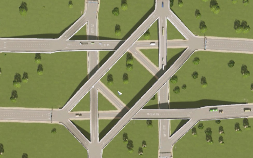 都市天际线有手就能做的四向互通立交桥