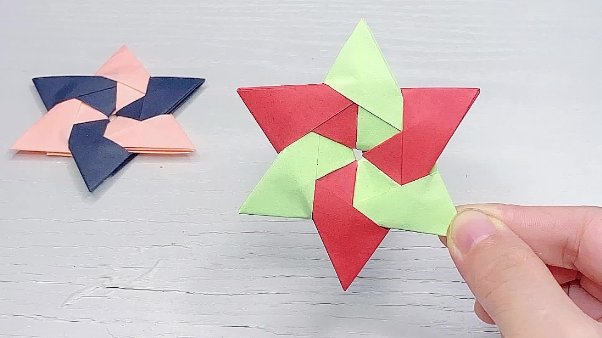 折纸六角飞镖图片