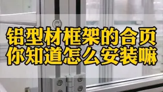 Download Video: 铝型材框架上的合页，你知道是怎么组装的嘛？快来试试吧 #工业铝型材 #铝加工 #铝型材生产厂家 #铝型材定制 #铝型材配件安装