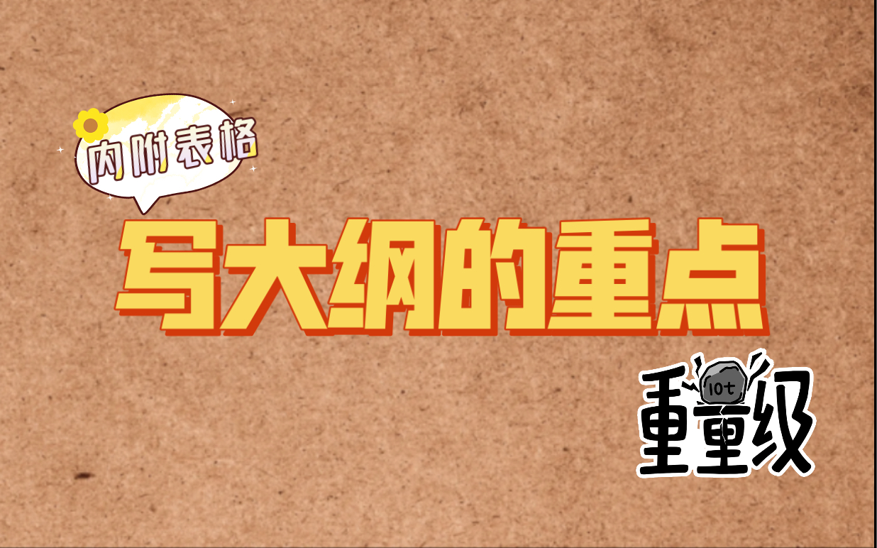 写大纲的重点:搭建故事结构/不是写流水账哦哔哩哔哩bilibili