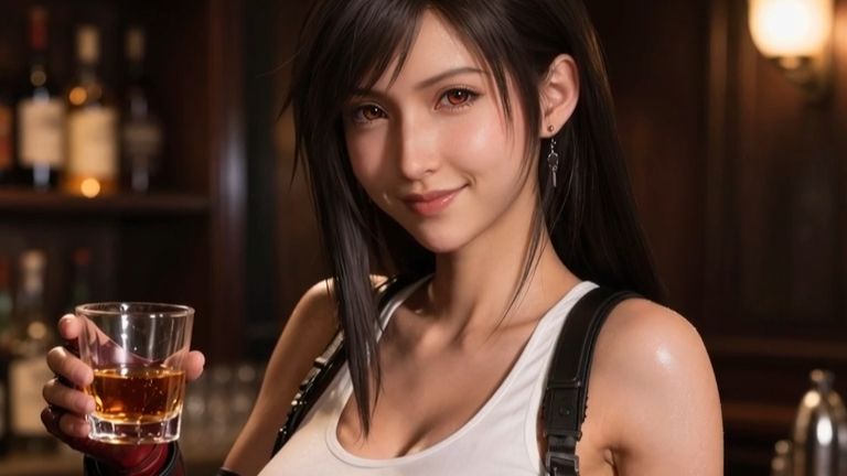 训练后来一杯，蒂法也是个酒鬼