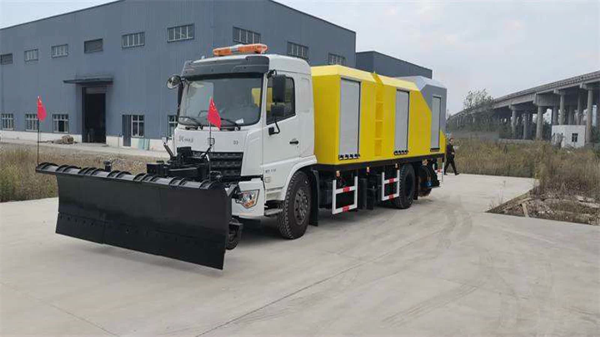 市政路面除雪设备 自动装卸式撒盐机 城市路面除雪