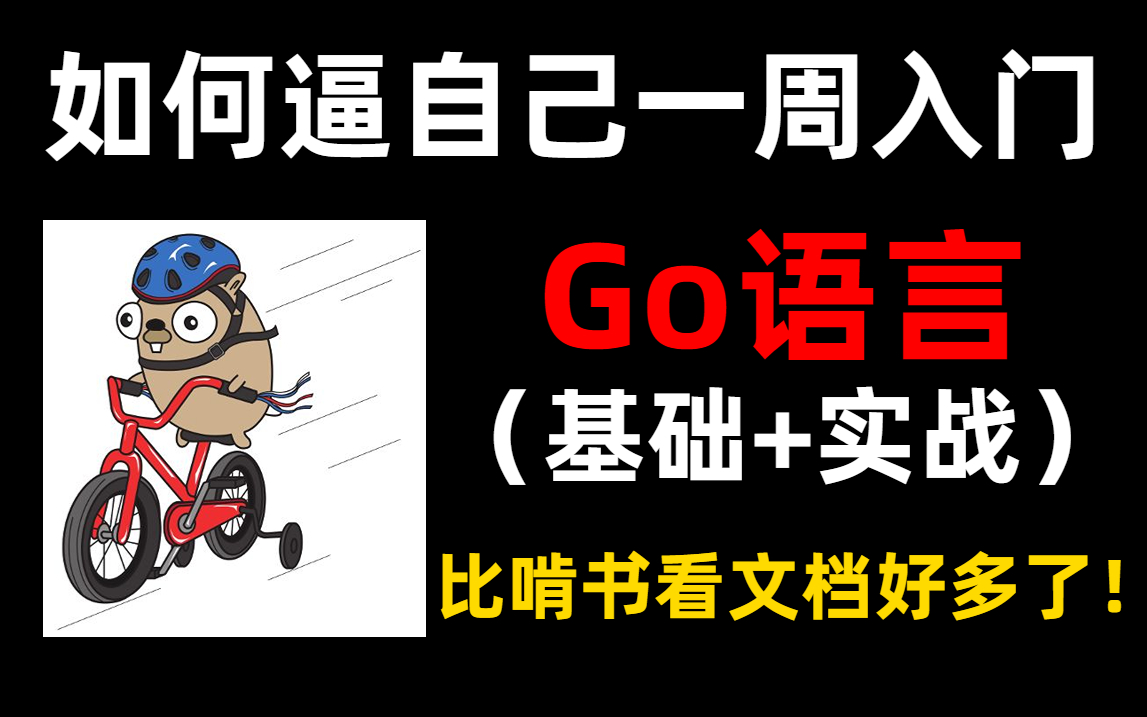 【2023全新】Go语言基础+实战全套教学,基础知识+流程控制+切片映射+面向对象,入门学习/转行Go开发必备!自学少走50%的弯路哔哩哔哩bilibili