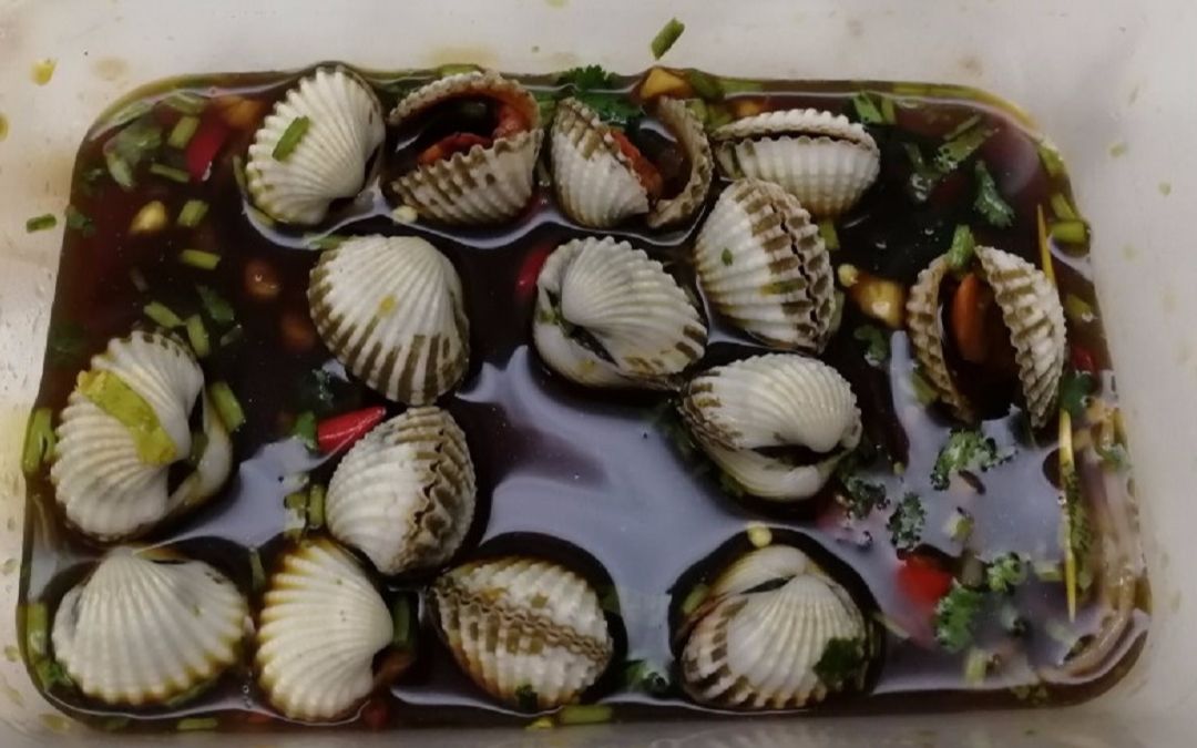 来自糊星球的首次吃播放送【生吃血蚌】,听说好味美哦