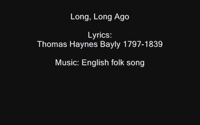 [图]【钢琴曲·英格兰民谣】Long, Long Ago