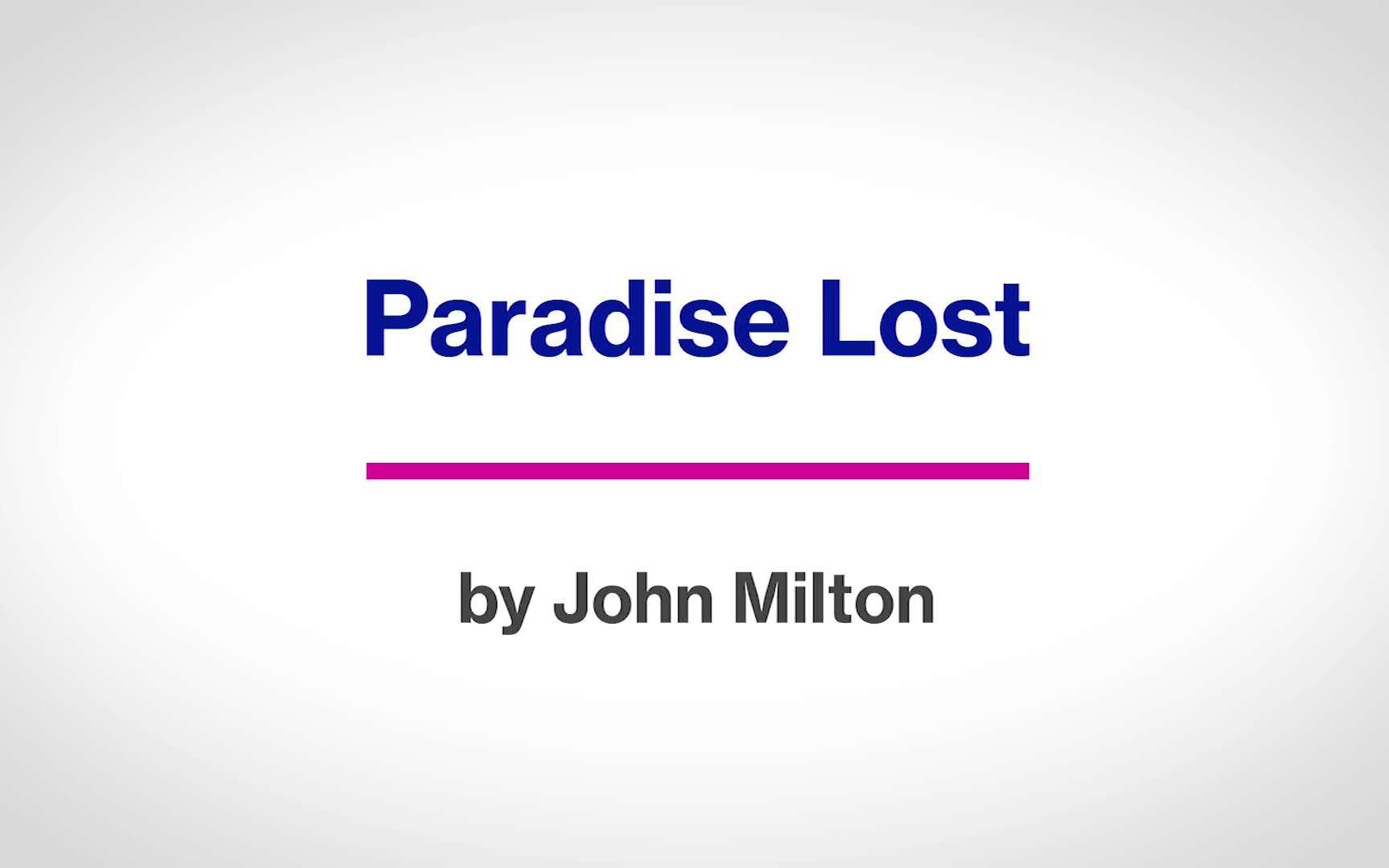 【精英必读百部世界名著】失乐园 Paradise Lost 【文学素养】【英语听力】哔哩哔哩bilibili