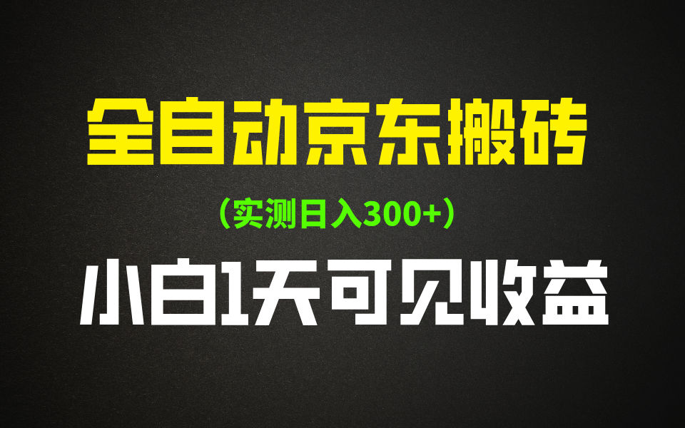 全自动京东无脑搬砖,每天只需要两个小时,实测日入300+,看完小白都能上手,保姆级教程详解哔哩哔哩bilibili