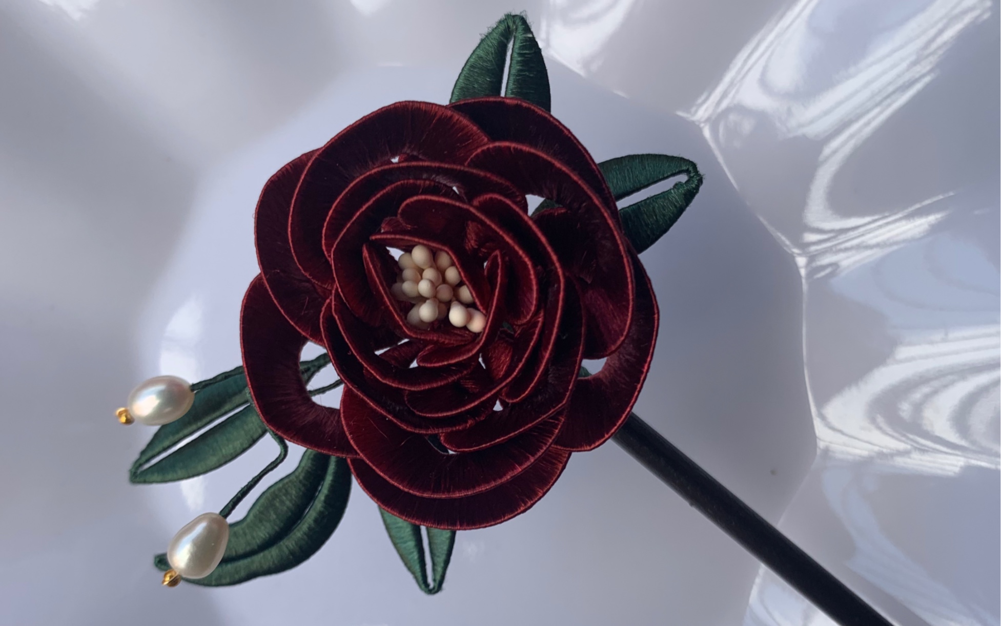 【玫瑰花】缠花新手diy手工视频教程_哔哩哔哩_bilibili