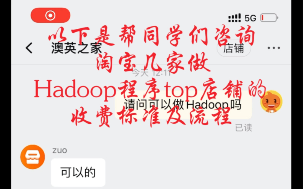 浅谈下淘宝做hadoop+spark+hive等大数据相关程序开发的相关费用以及流程,旨在帮助同学们了解相关情况做出准确的判断哔哩哔哩bilibili