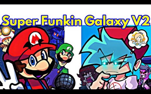 4k〗vs new super funkin galaxy v2|super mario bros(fnf/mod