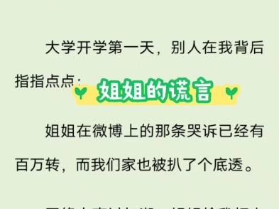 姐姐为了流量,谎称我霸凌她,给她造成网暴,她开心的说:“网暴有什么大不了的”哔哩哔哩bilibili