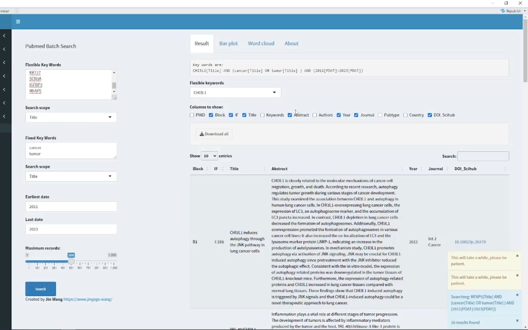 PubmedBS:Pubmed批量检索以确定候选靶基因的研究背景及价值哔哩哔哩bilibili