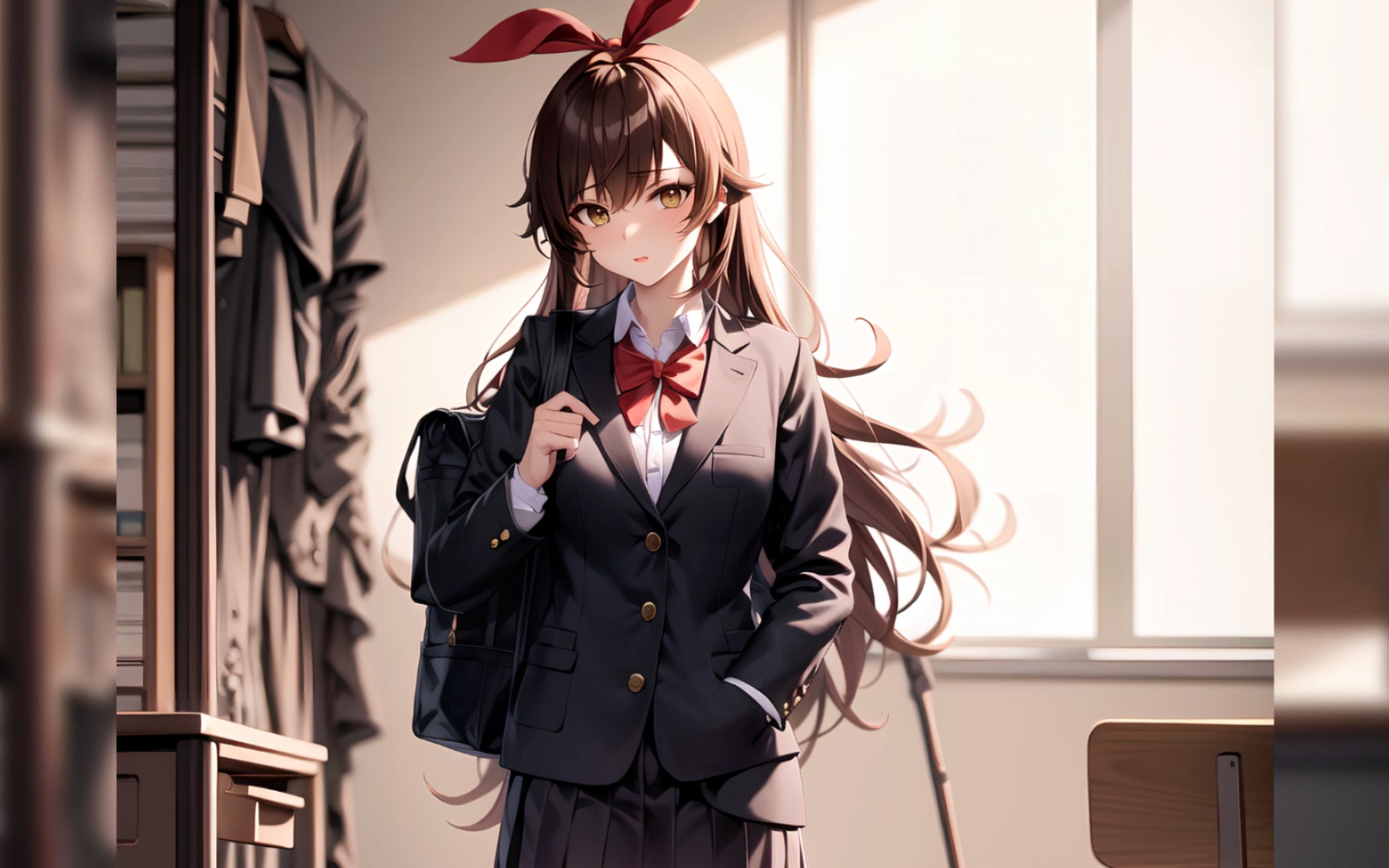 【003期】挑战100位动漫女孩穿jk - 安柏 | ai绘画