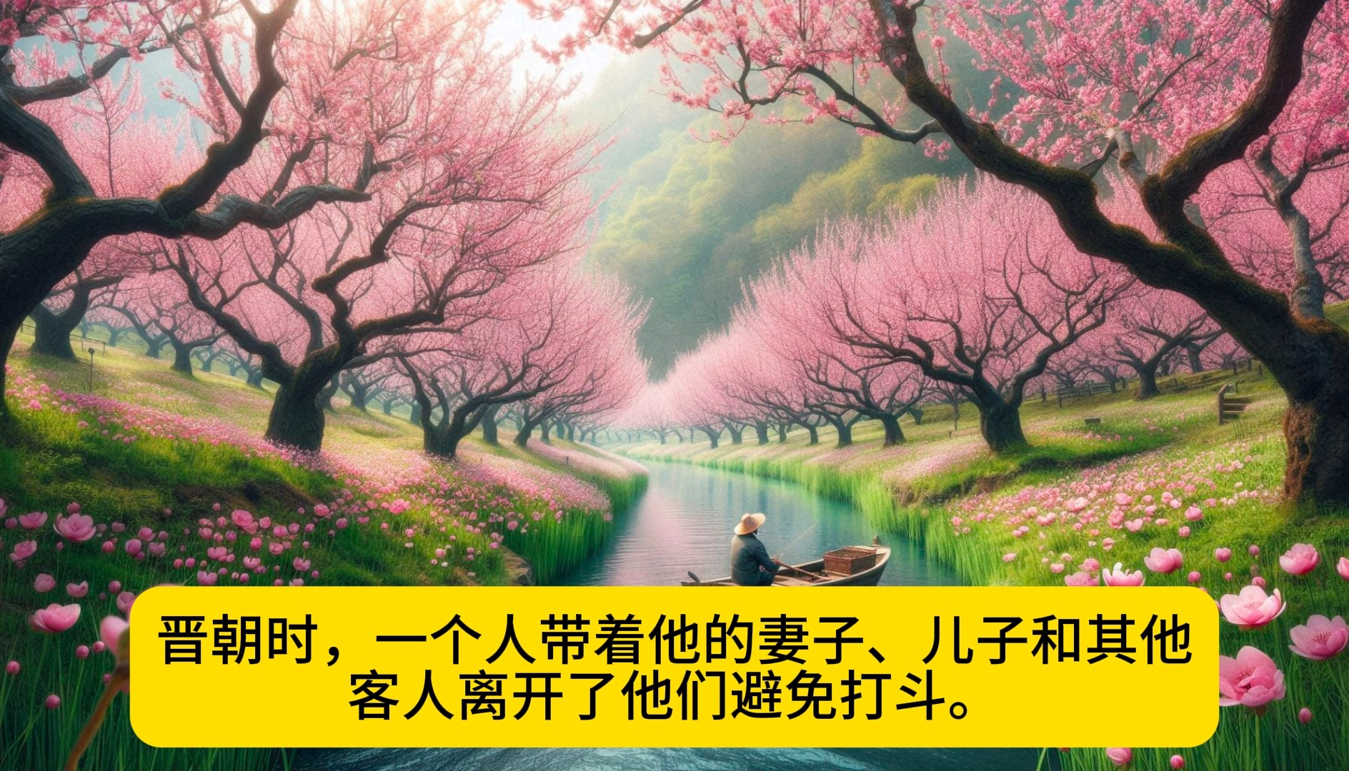 谷歌翻译20次中小学名篇《桃花源记》