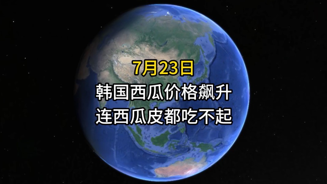 7月23日,韩国西瓜价格暴涨至5万韩元,棒子连西瓜皮都吃不起哔哩哔哩bilibili