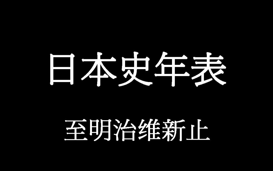 [图]日本史年表（至明治维新止）