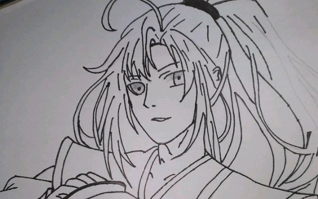 临摹夷陵老祖魏无羡勾边图问的度娘嘻嘻新手做的不好我是一个学画画没