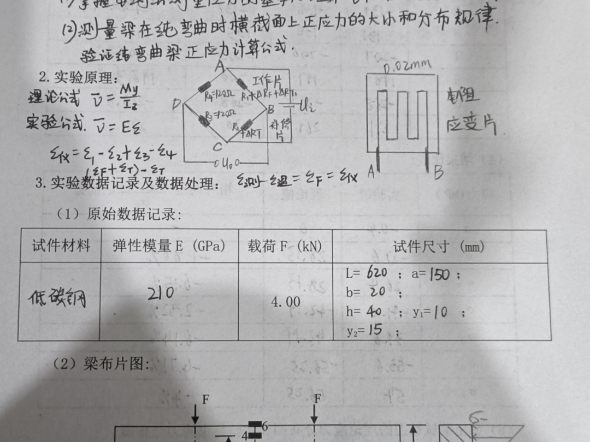 材料力学实验报告 拉伸 扭转 纯弯曲梁正应力 压杆稳定哔哩哔哩bilibili