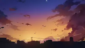 【饭糕绘画学院】夕阳西下（场景过程）