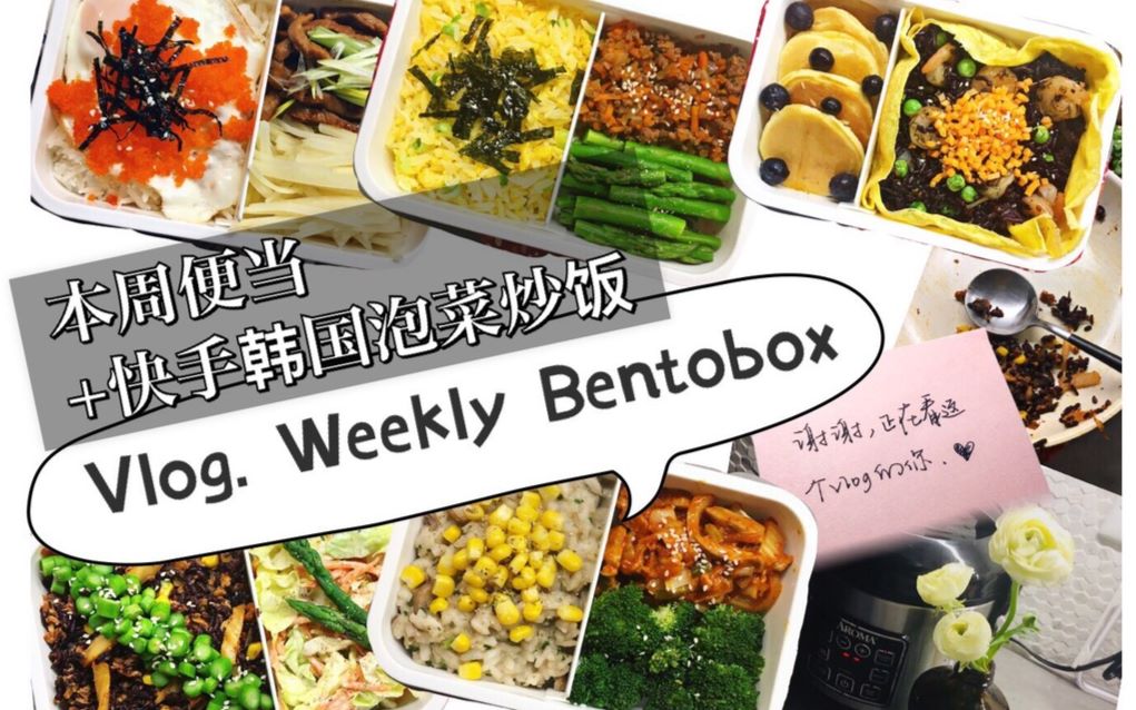 [图]【潘野耶的小厨房】Vlog 11.本周家常便当| Weekly Bentobox+快手韩国泡菜炒饭！