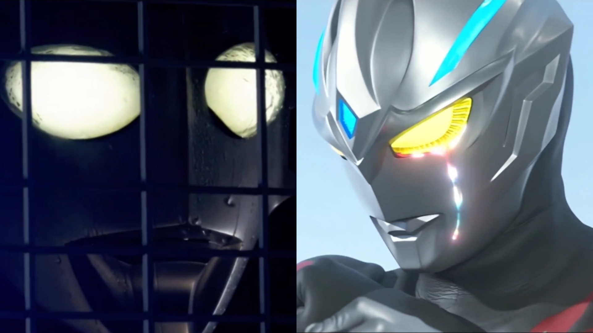 两个流下眼泪的奥特曼