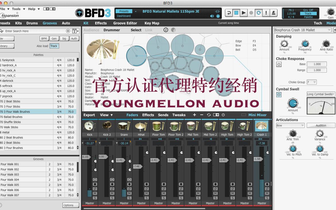 鼓音源插件王者!编曲大佬必备!fxpansion BFD3 试听测评 官方认证特约经销代理  架子鼓爵士鼓摇滚鼓王哔哩哔哩bilibili